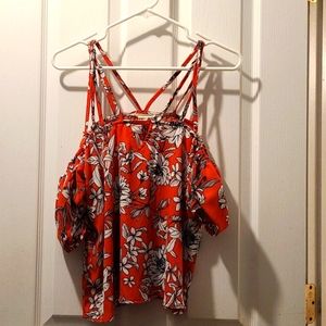 Floral Print Off the Shoulder Top